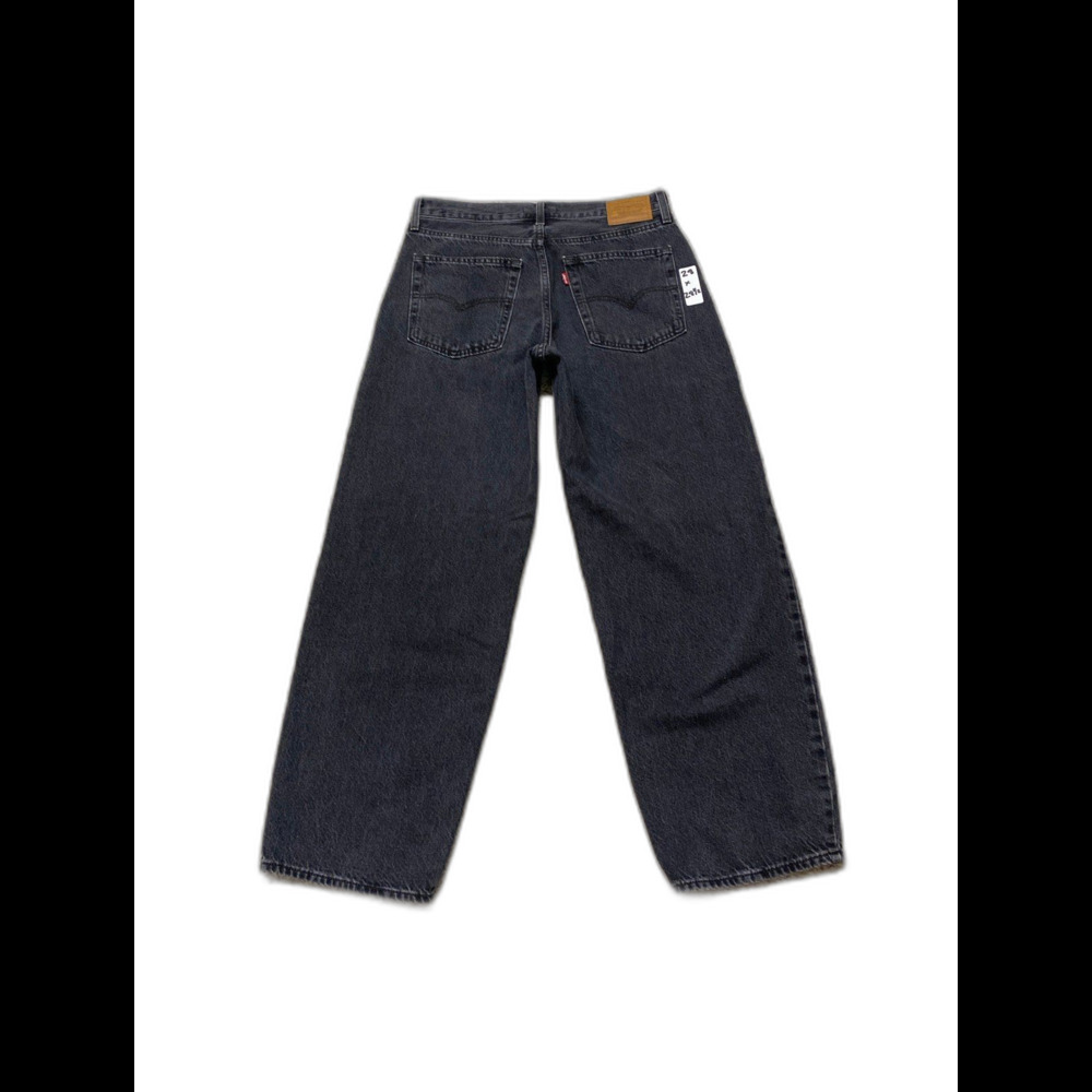 Levi’s Premium Baggy Dad Jeans Size 28 Washed Black High Rise Relaxed Wide Leg - Picture 7 of 11